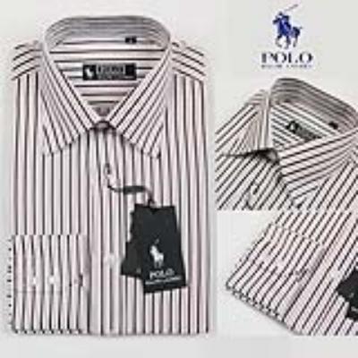 Ralph Lauren long sleeve dress shirt - white/black/gray strip No.791